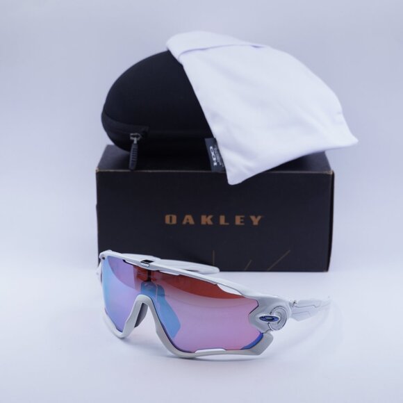 Oakley OO9290 929021 Shield Sunglasses - White/Prizm Sapphire - Picture 7 of 10